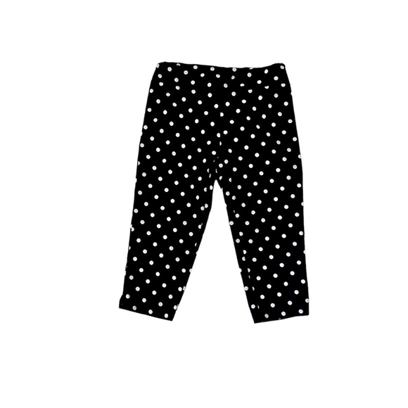 POLKA DOT CAPRIS Black and White Pull On - Picture 1 of 6